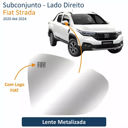 Subconjunto Fiat Strada 2020 Até 2024 Com Logo Fiat Lado Direito Passageiro