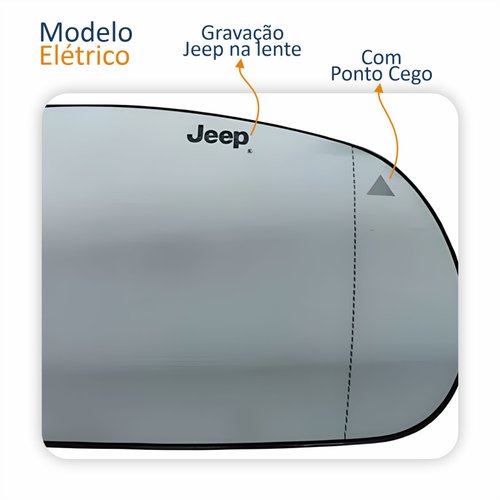 Subconjunto Jeep Commander 2020 2021 2022 2023 Com Ponto Cego Lado Direito Passageiro Original