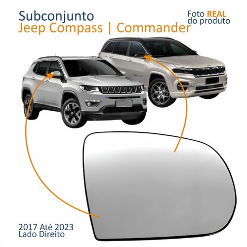 Subconjunto Jeep Compass Commander 2017 Até 2023 Asférica Com Gravação Lado Direito Passageiro