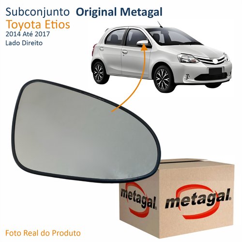Subconjunto Toyota Etios 2014 Até 2017 Original Metagal Elétrico Base Quadrada Lado Direito Passageiro
