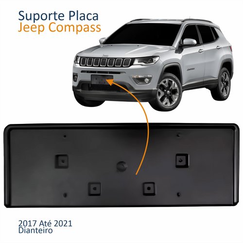 Suporte Placa Dianteiro Jeep Compass 2017 2018 2019 2020 2021