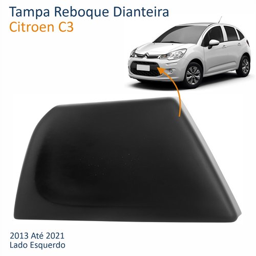 Tampa Reboque Dianteira Citroen C3 2013 até 2021 Lado Esquerdo Motorista