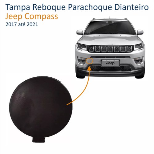 Tampa Reboque Parachoque Dianteiro Jeep Compass 2017 Até 2021