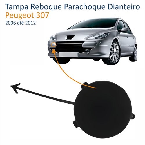 Tampa Reboque Parachoque Dianteiro Peugeot 307 2006 Até 2012