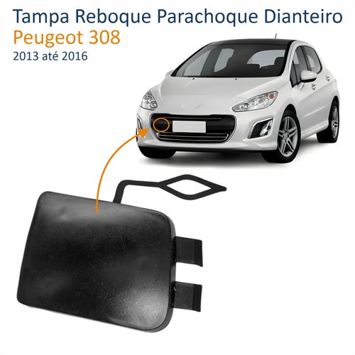 Tampa Reboque Parachoque Dianteiro Peugeot 308 2013 Até 2016