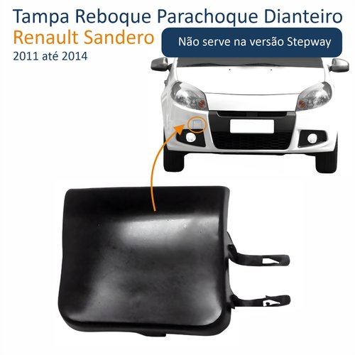 Tampa Reboque Parachoque Dianteiro Renault Sandero 2011 Até 2014