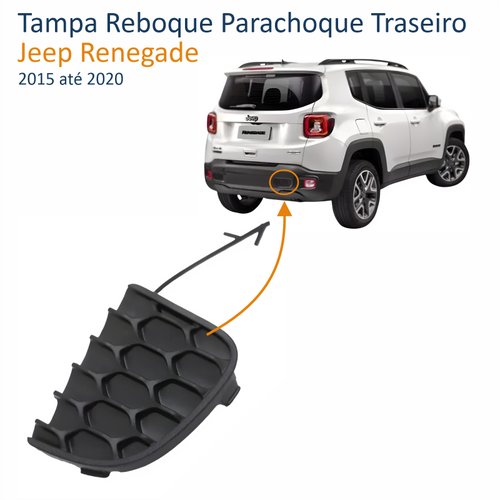 Tampa Reboque Parachoque Traseiro Jeep Renegade 2015 Até 2020