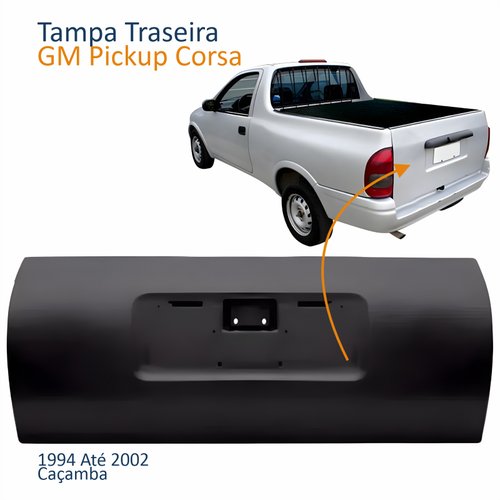 Tampa Traseira Gm Pickup Corsa 1994 Até 2002