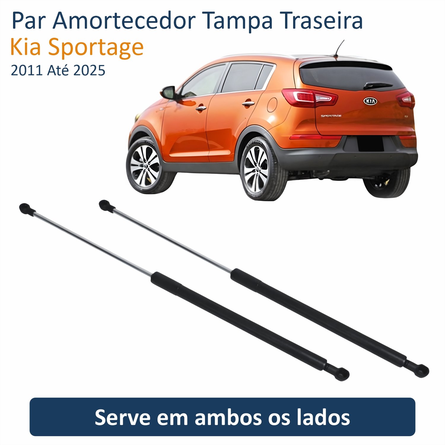 Par Amortecedor Tampa Traseira Kia Sportage 2011 Até 2025
