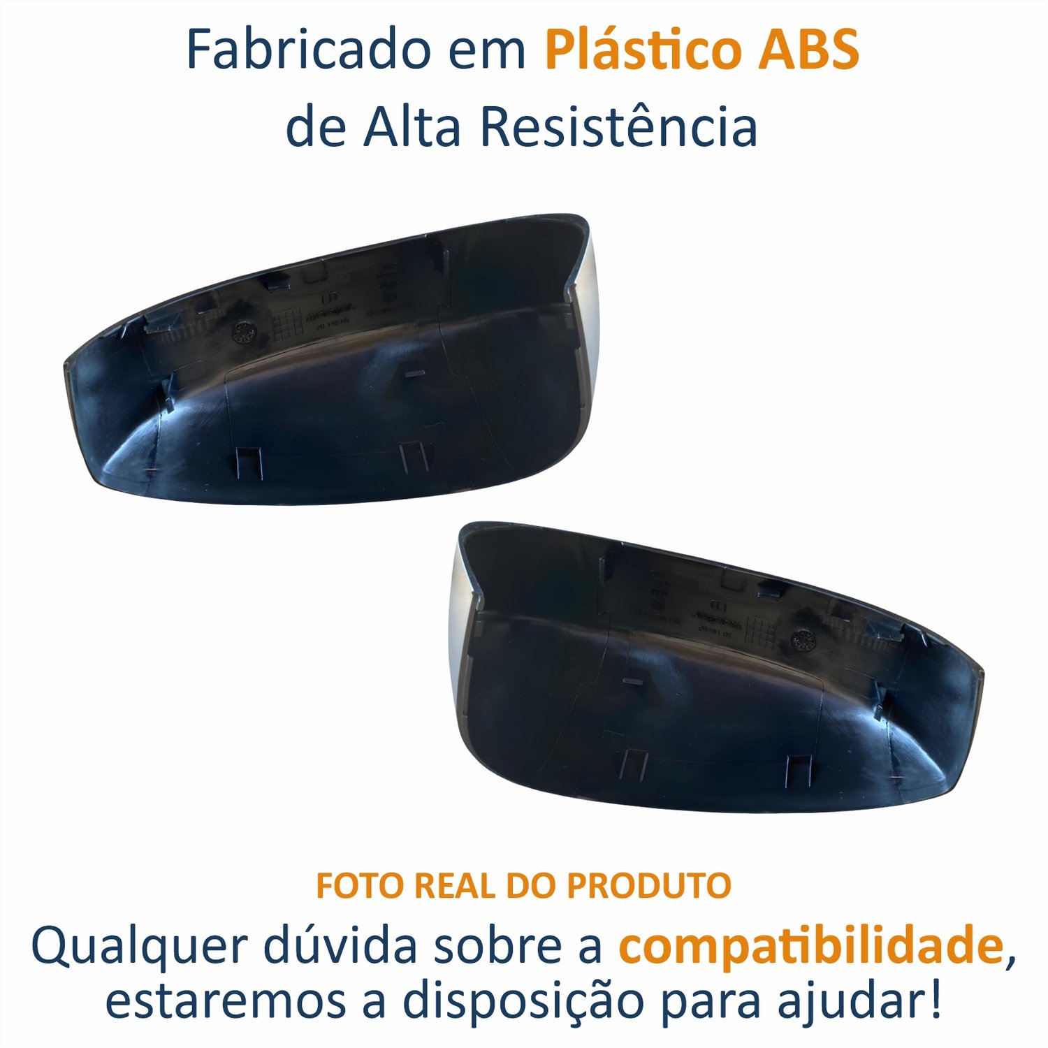 Par Capa Retrovisor Vw Saveiro G6 2013 Até 2016 METAGAL Sem Furo Texturizado