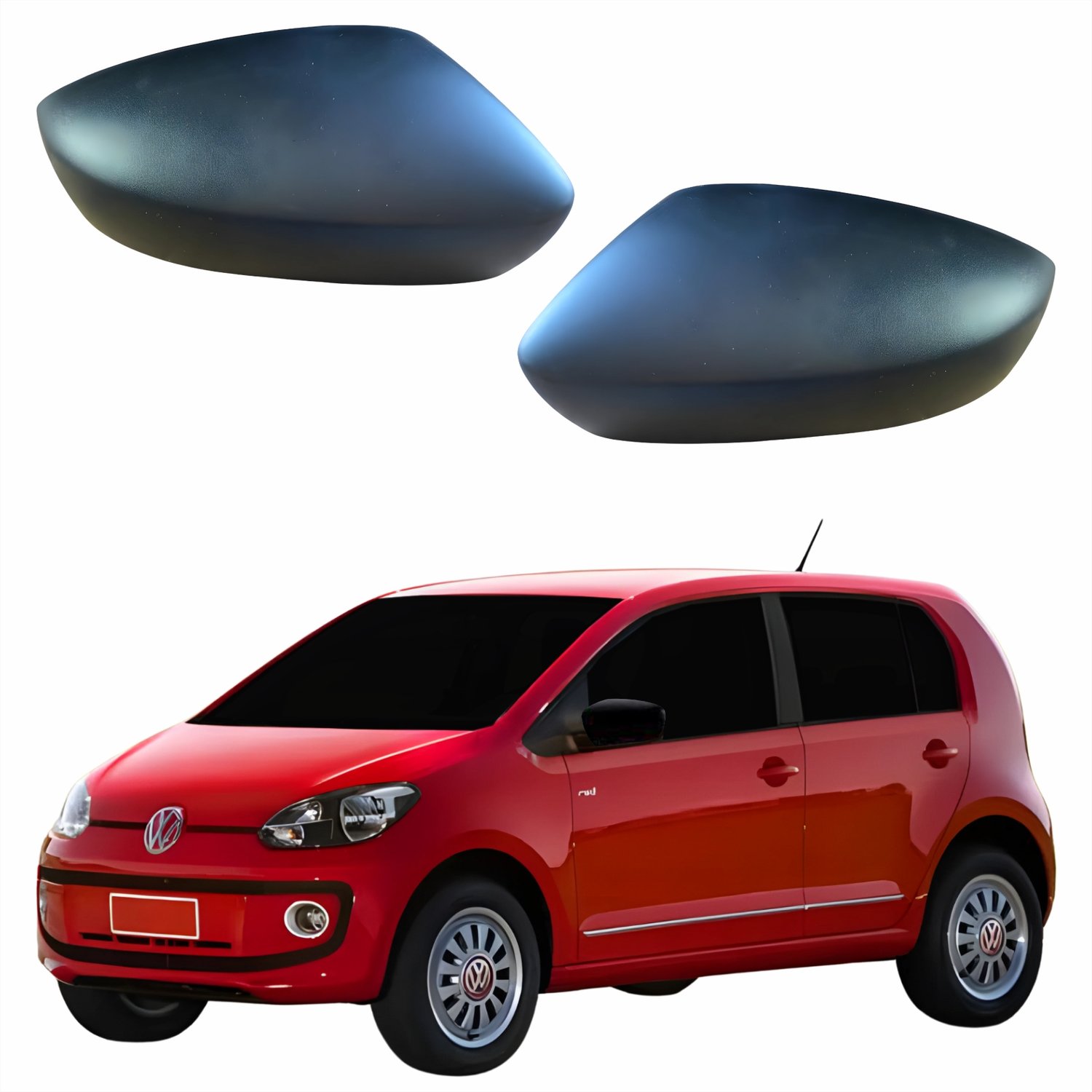 Par Capa Retrovisor Vw Up 2013 2014 METAGAL Sem Furo Texturizado