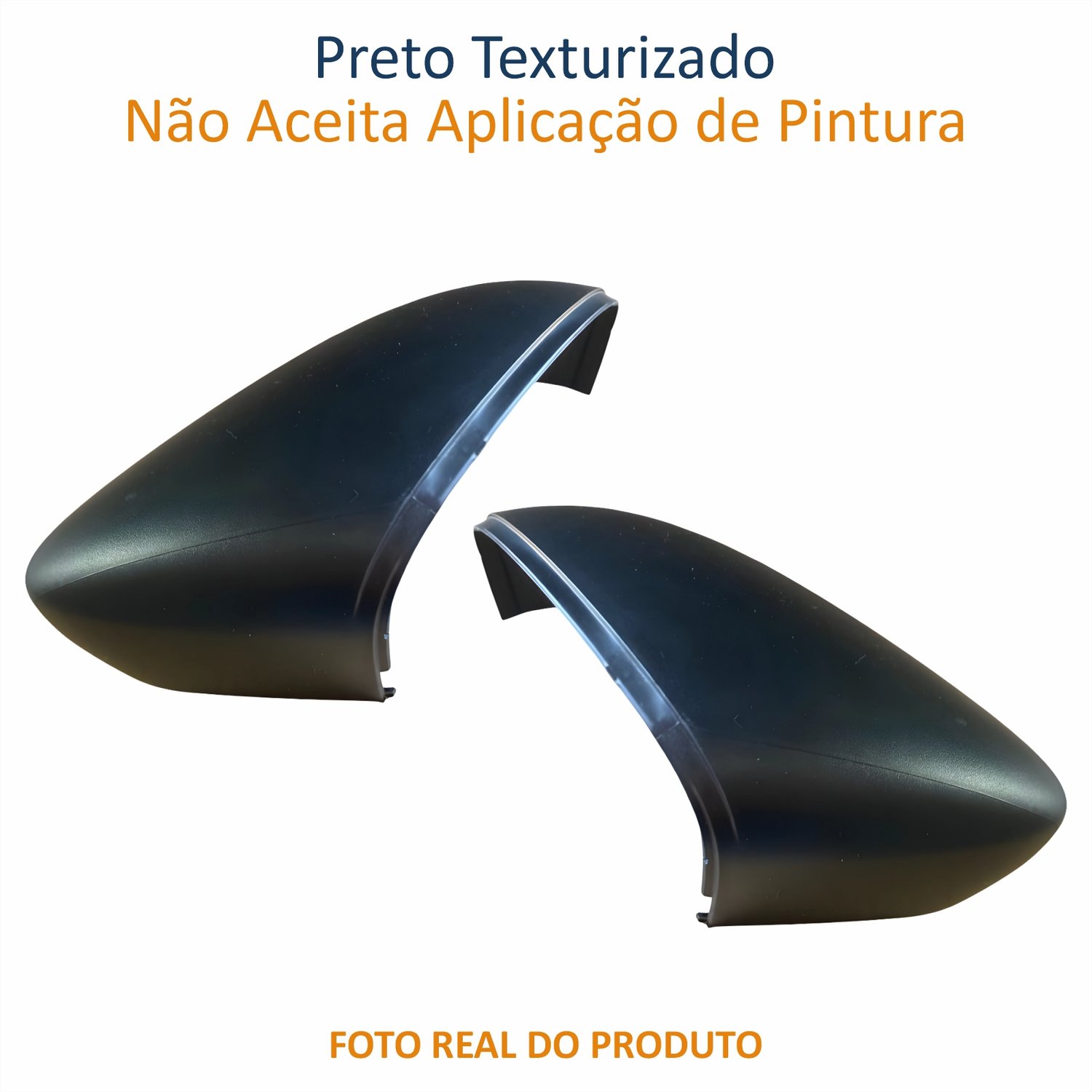 Par Capa Retrovisor Vw Voyage G6 2013 Até 2016 METAGAL Sem Furo Texturizado