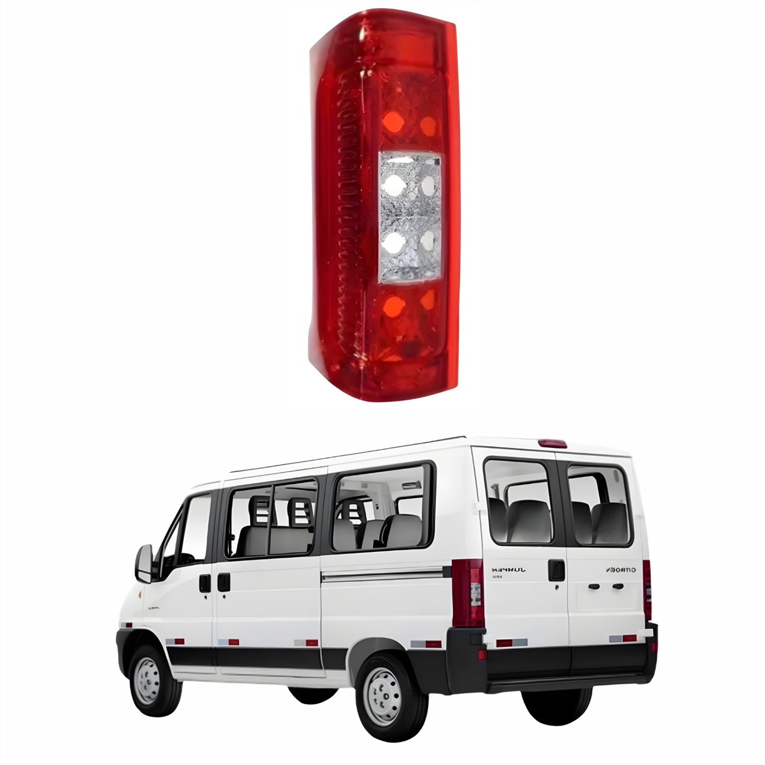 Par de Lanterna Citroen Jumper 2003 Até 2017 Bicolor Lado Esquerdo Motorista