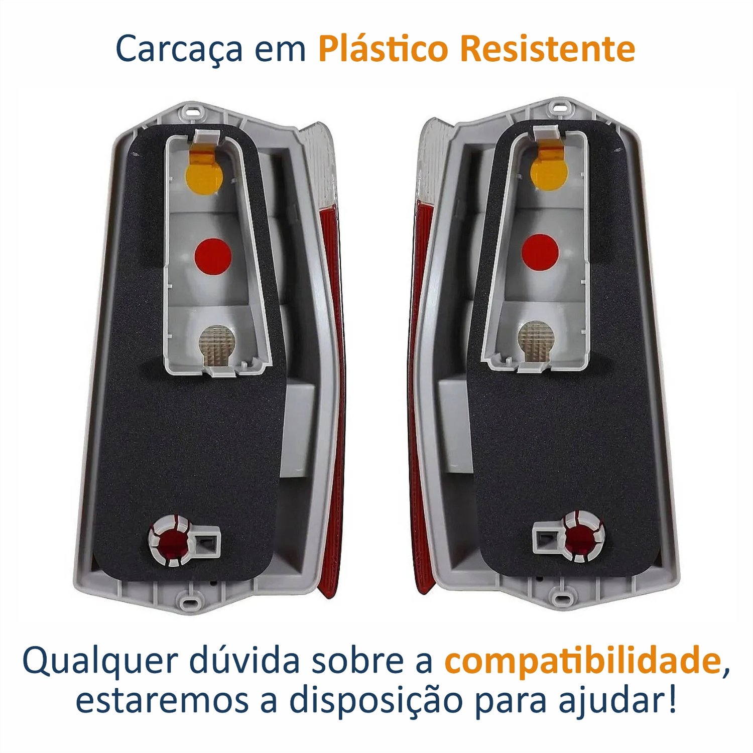 Par de Lanterna Fiat Fiorino 2004 Até 2013 Bicolor Cristal