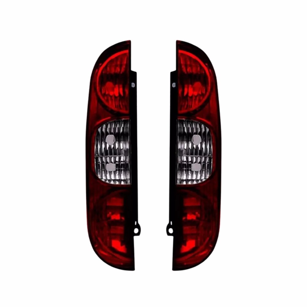 Par de Lanterna Fiat Fiorino 2014 Até 2020 Bicolor Fumê 3 Furos