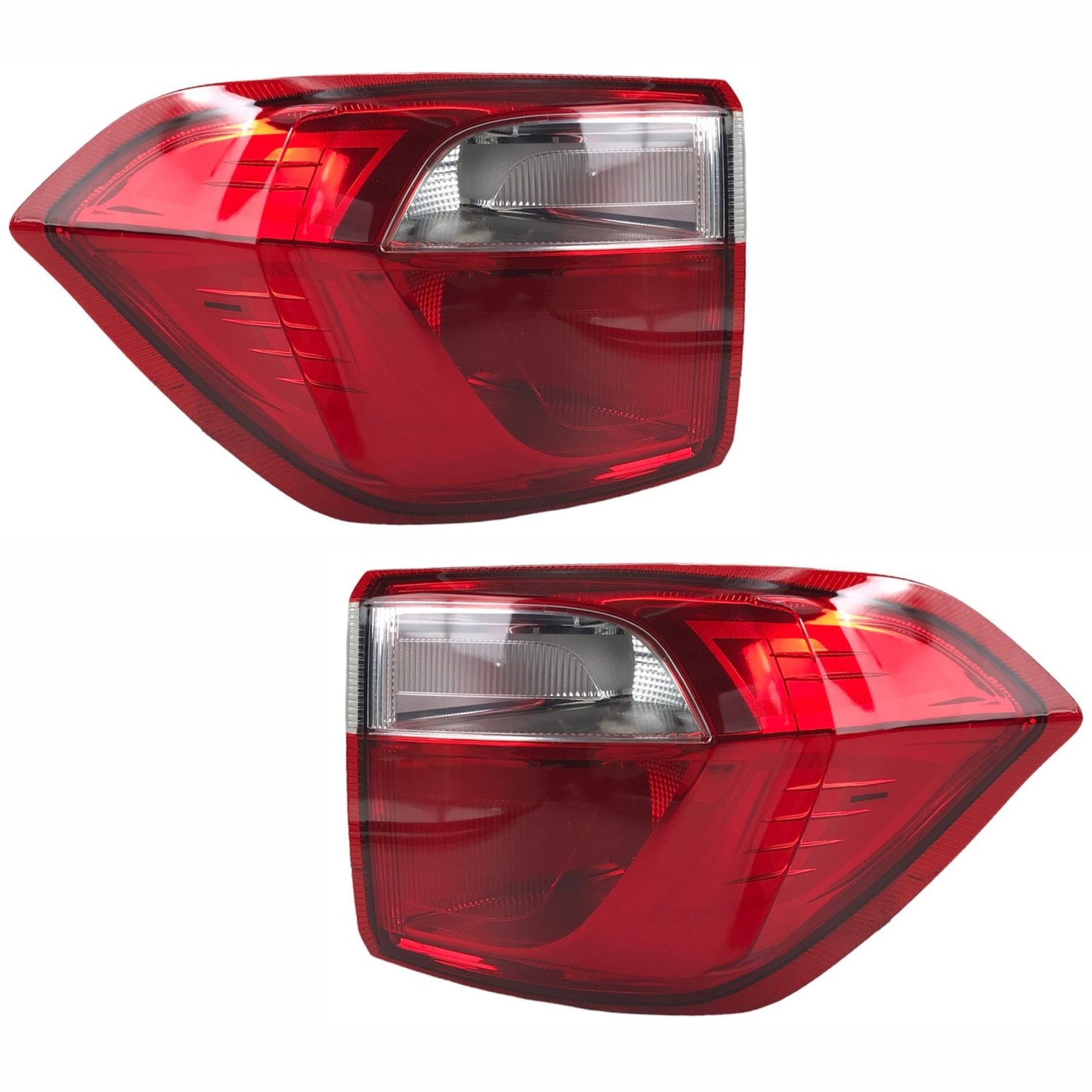 Par de Lanterna Ford Ecosport 2013 Até 2021 Bicolor Cristal Canto