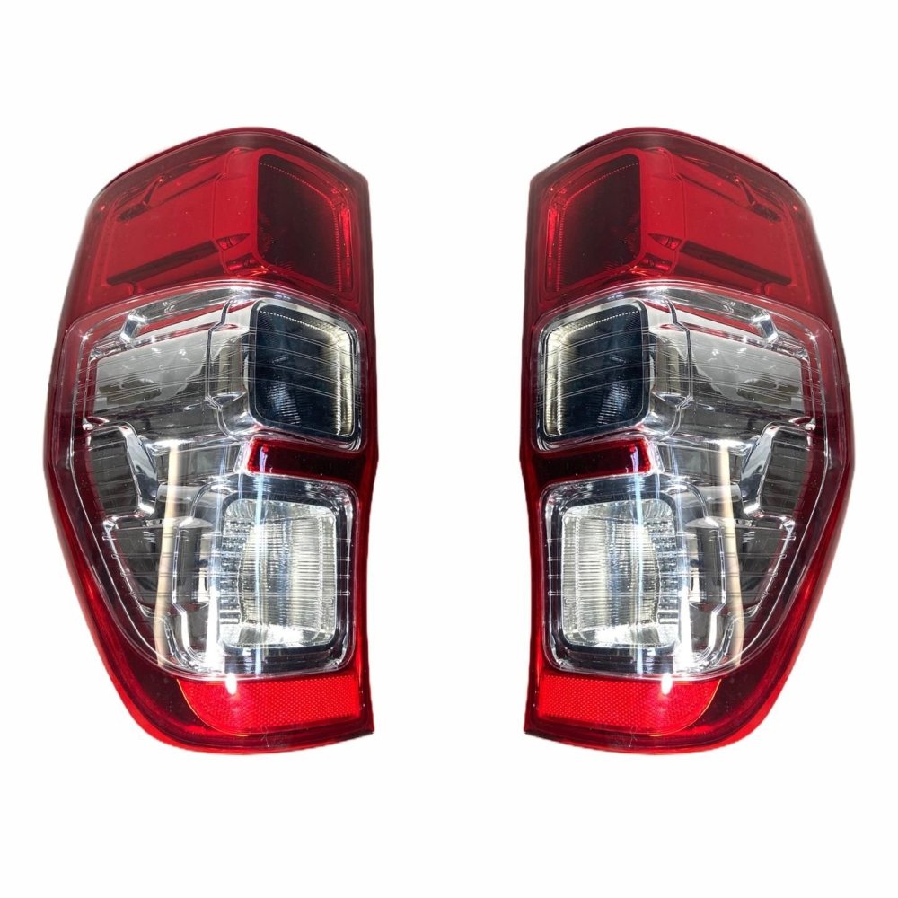 Par de Lanterna Ford Ranger 2013 Até 2018 Bicolor Cristal