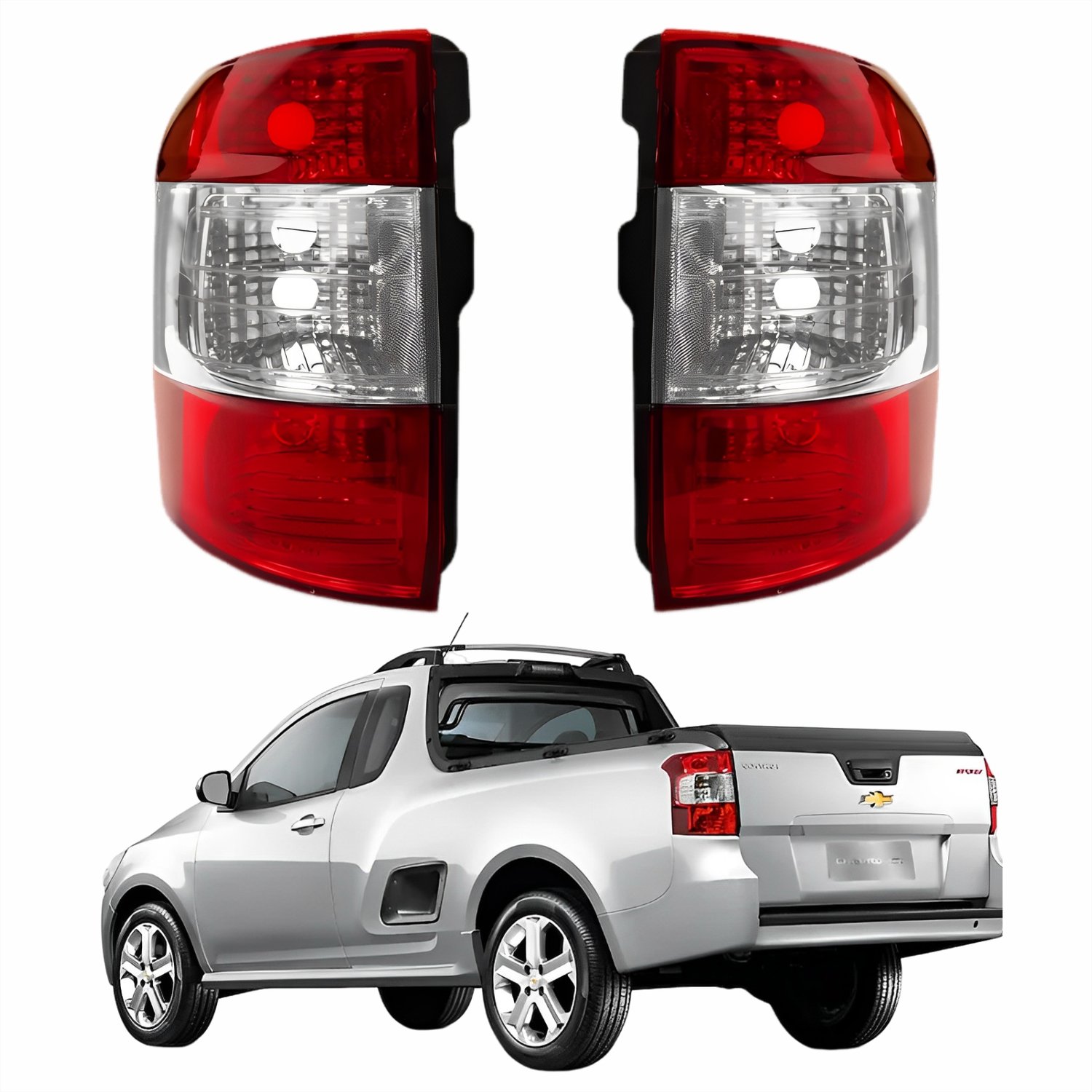 Par de Lanterna Gm Montana 2011 até 2019 Original Arteb Bicolor