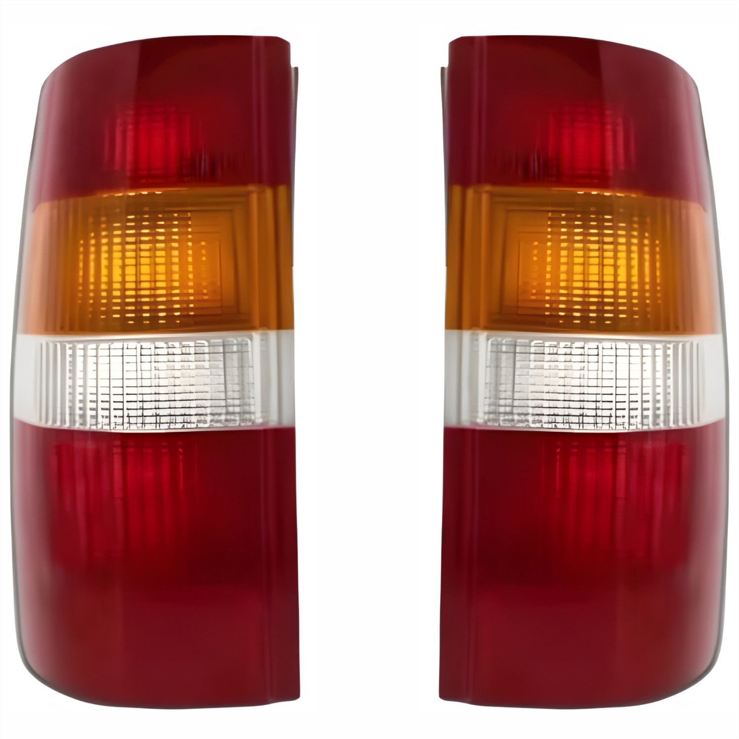 Par de Lanterna Traseira Ford Courier 1996 Até 2009 Tricolor Com Soquete