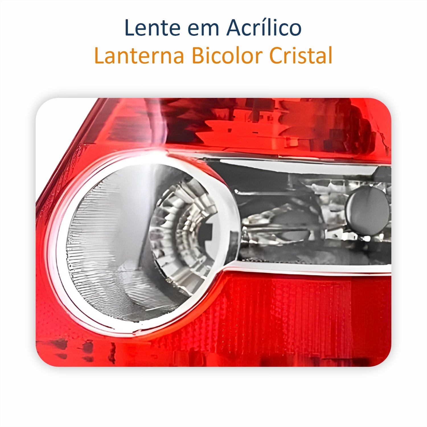 Par de Lanterna Traseira Ford Fiesta Sedan 2003 Até 2010 Bicolor Cristal