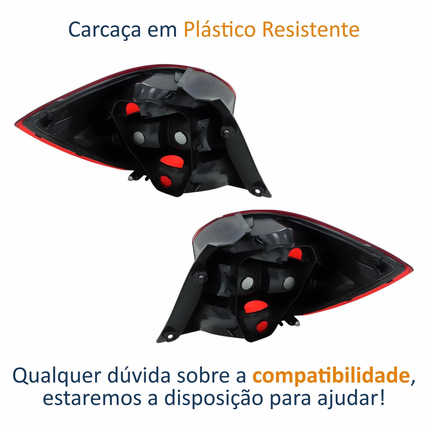 Par de Lanterna Traseira Ford Ka Hatch 2015 Até 2018 Bicolor Cristal