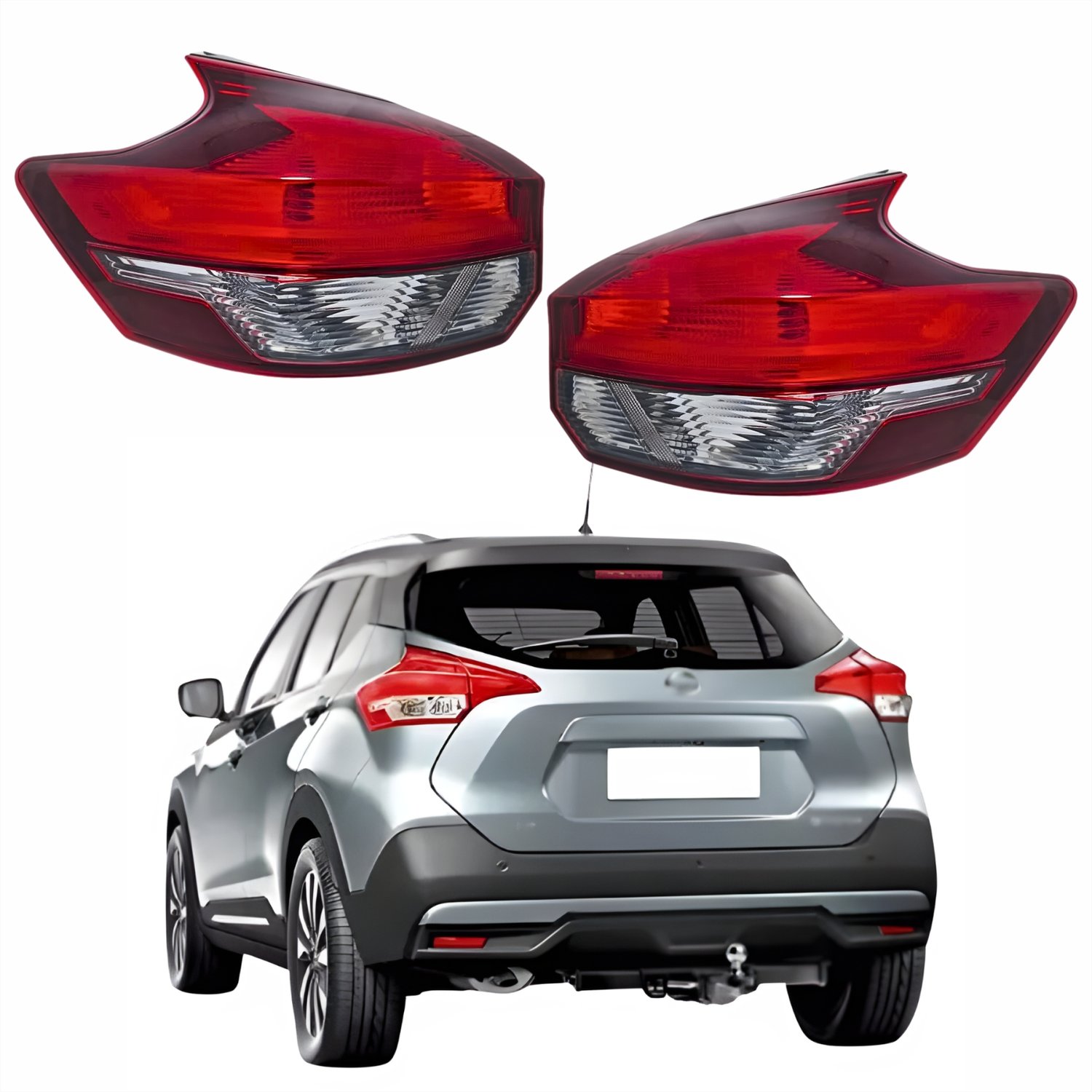 Par de Lanterna Traseira Nissan Kicks 2017 Até 2022 Canto Par de Lanterna Traseira Nissan Kicks 2017 Até 2022 Canto