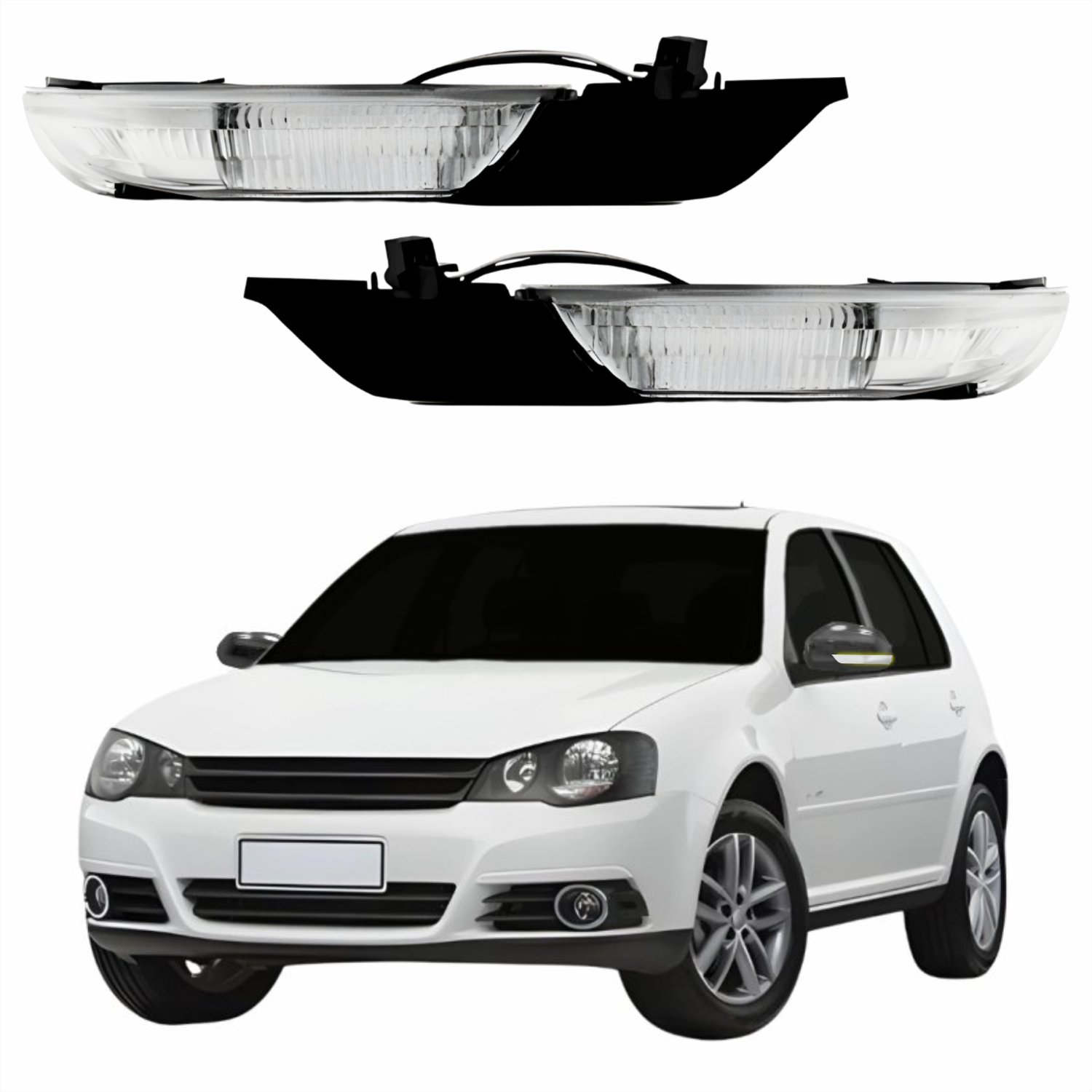 Par de Pisca Retrovisor Vw Golf 2007 Até 2011 Original Metagal