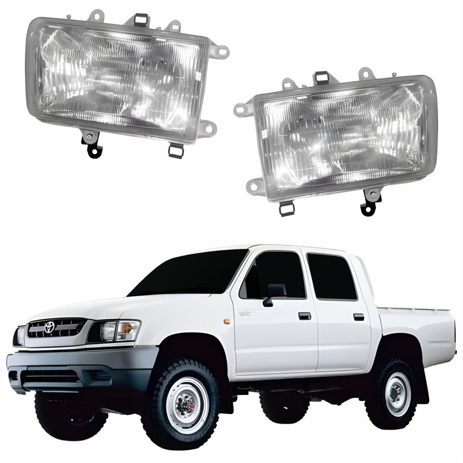 Par Farol Toyota Hilux Sr5 2002 2003 2004 Par Farol Toyota Hilux Sr5 2002 2003 2004