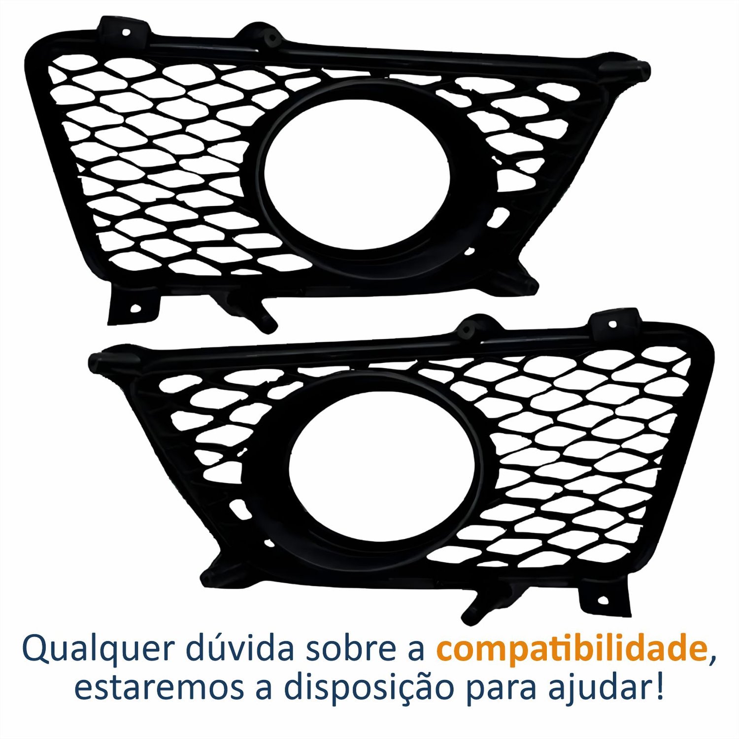 Par Grade Parachoque Kia Sportage 2009 2010 Com Furo Aro Prata