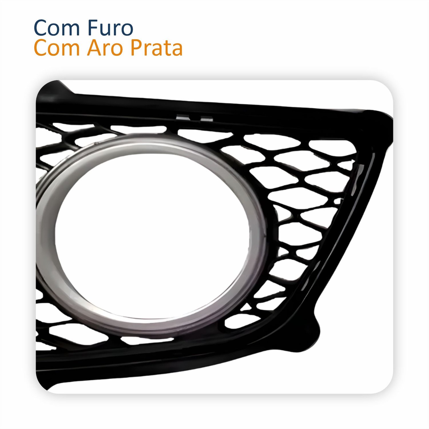 Par Grade Parachoque Kia Sportage 2009 2010 Com Furo Aro Prata