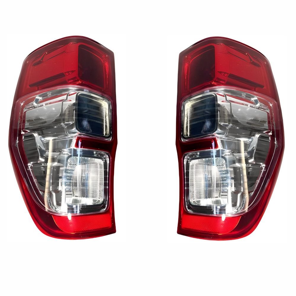 Par Lanterna Traseira Ford Ranger 2013 Até 2018 Bicolor Cristal