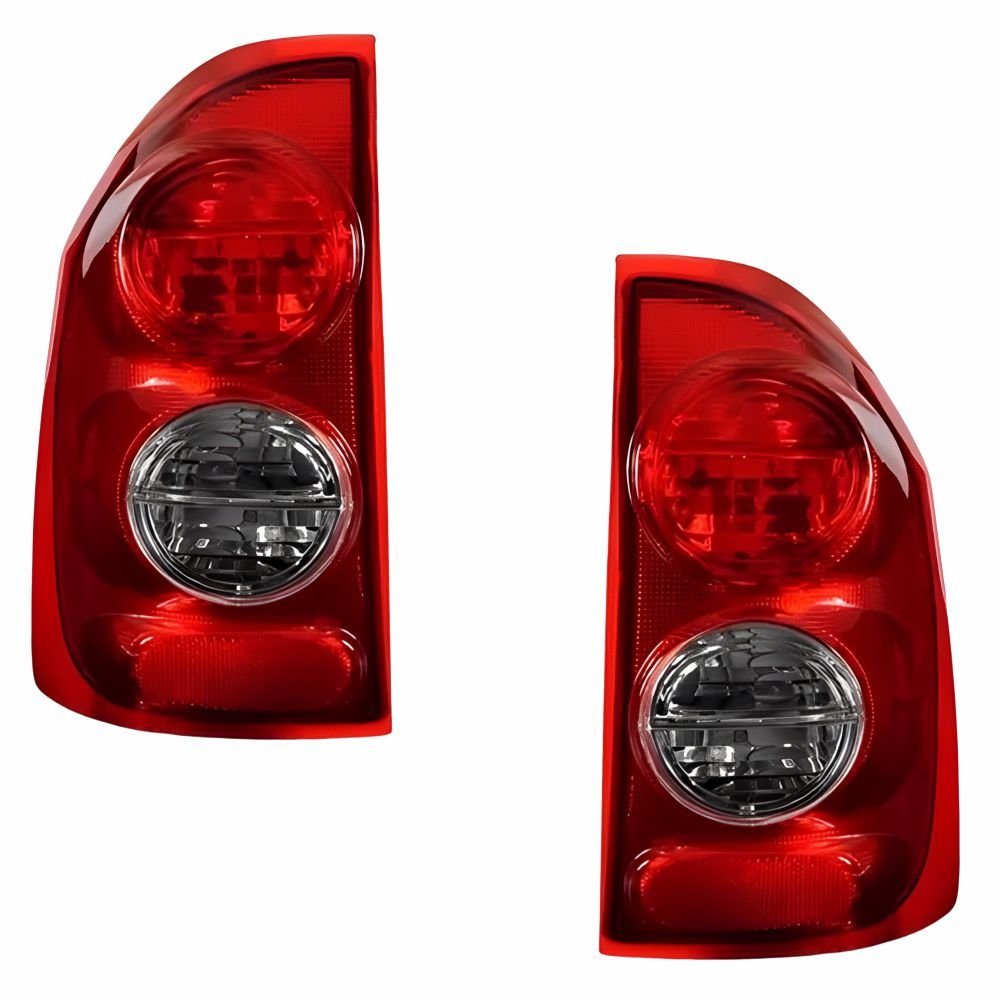 Par Lanterna Traseira Bicolor Chevrolet Montana 2003 Até 2010 Bicolor Fume