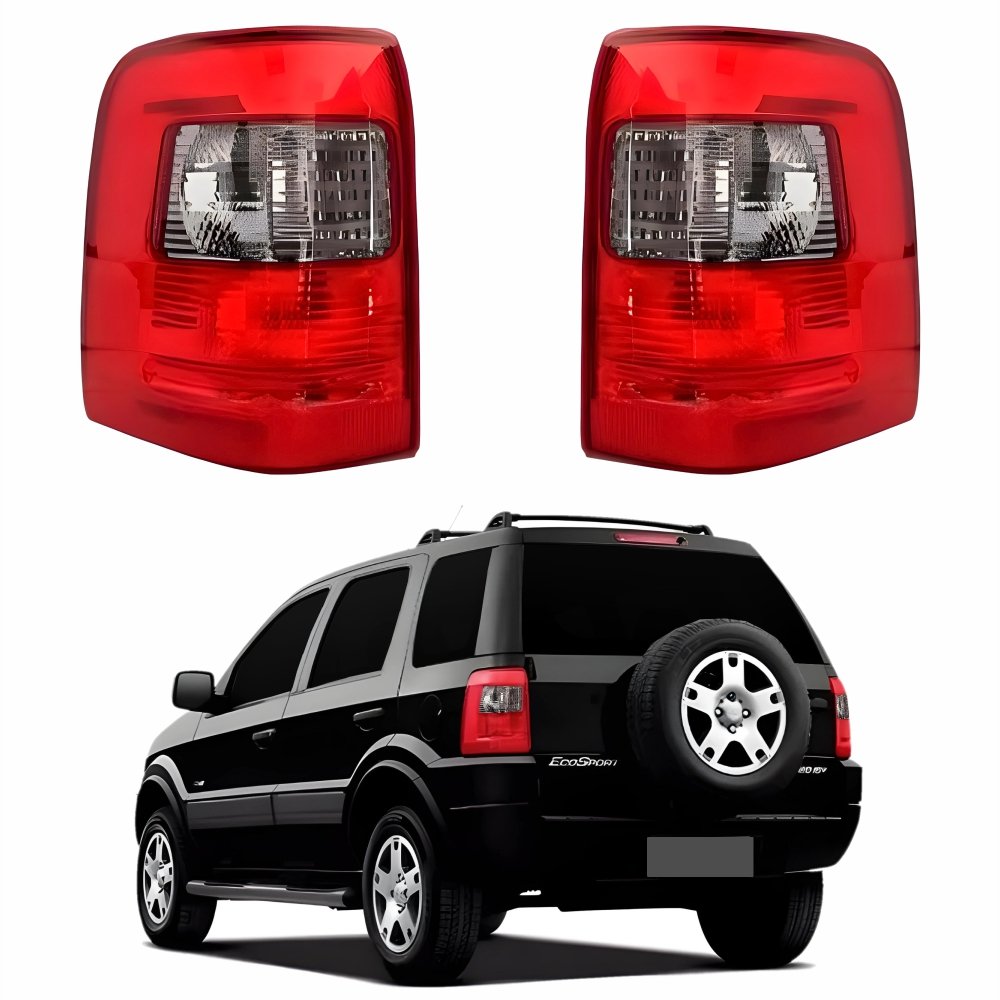Par Lanterna Traseira Ford Ecosport 4x4 2004 2005 2006 2007 2008 Bicolor Fume