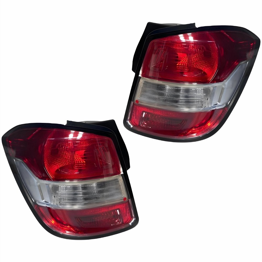 Par Lanterna Traseira Gm Spin 2013 Até 2018 Bicolor Cristal Borda Preta