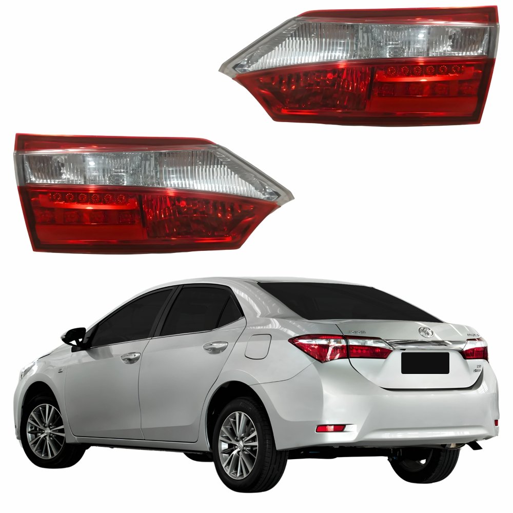 Par Lanterna Traseira Toyota Corolla 2015 2016 2017 Tampa Bicolor Com Led