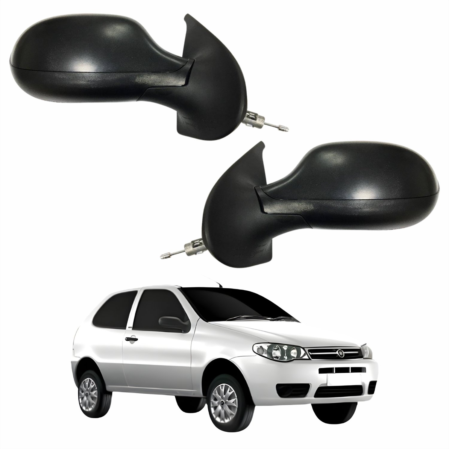Par Retrovisor Fiat Palio 2008 Até 2011 2 Portas Com Controle METAGAL