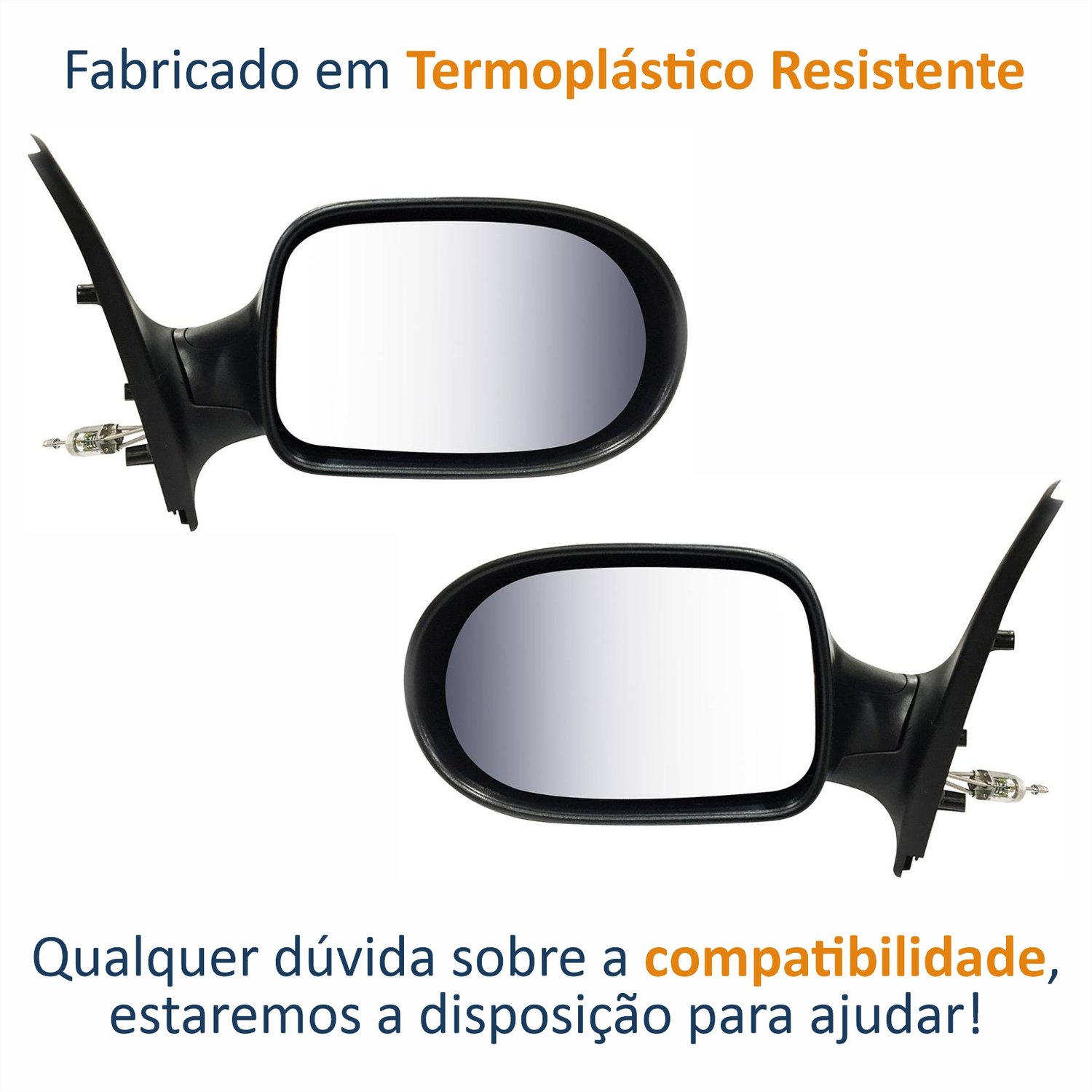 Par Retrovisor Fiat Palio 2008 Até 2011 2 Portas Com Controle METAGAL