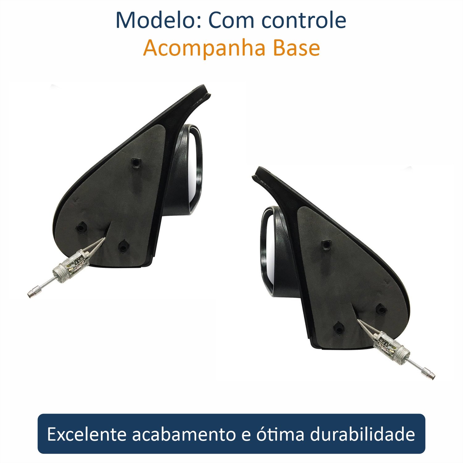 Par Retrovisor Fiat Strada 2008 Até 2011 2 Portas Com Controle METAGAL