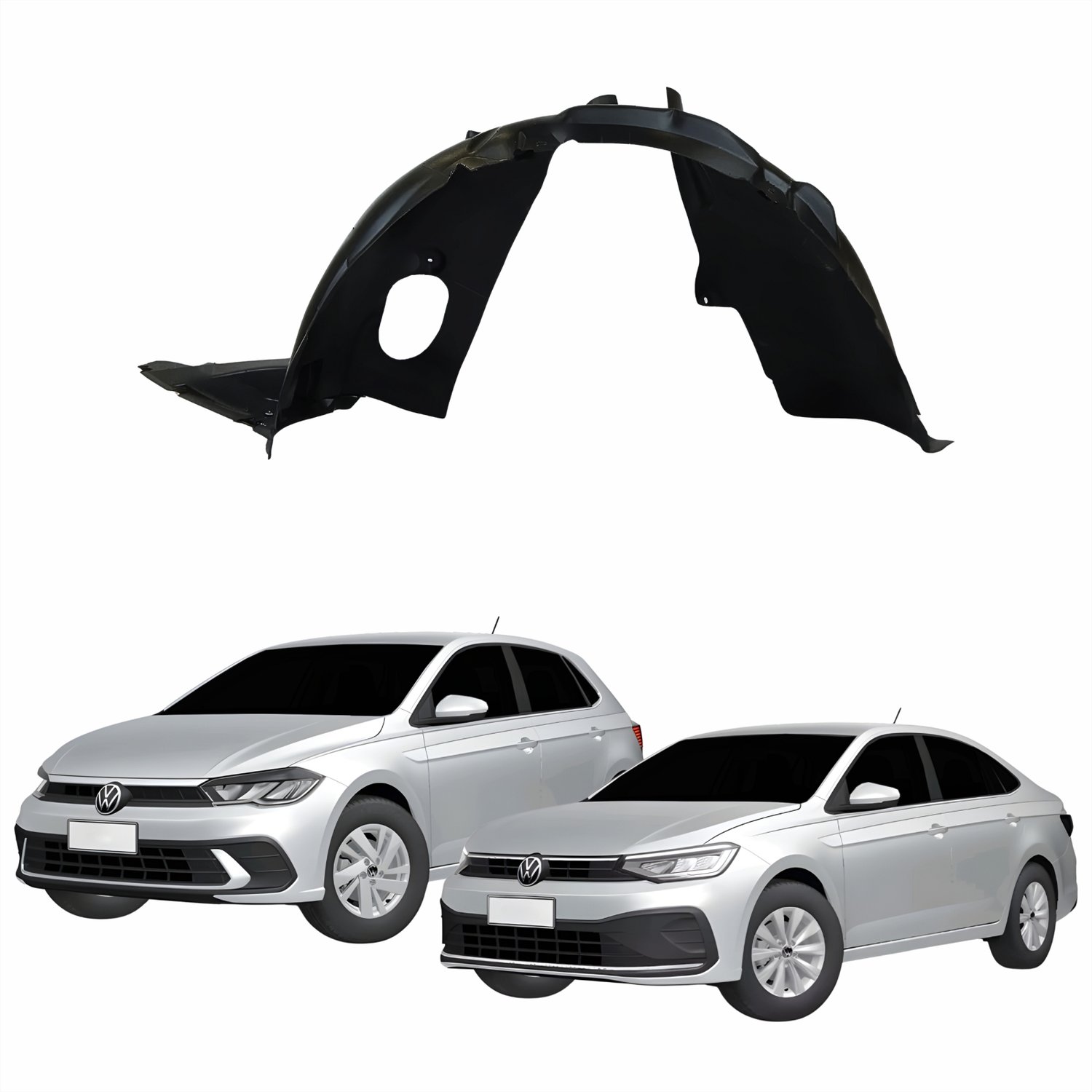 Parabarro Dianteiro Vw Polo Virtus 2023 2024 Lado Esquerdo Motorista Parabarro Dianteiro Vw Polo Virtus 2023 2024 Lado Esquerdo Motorista