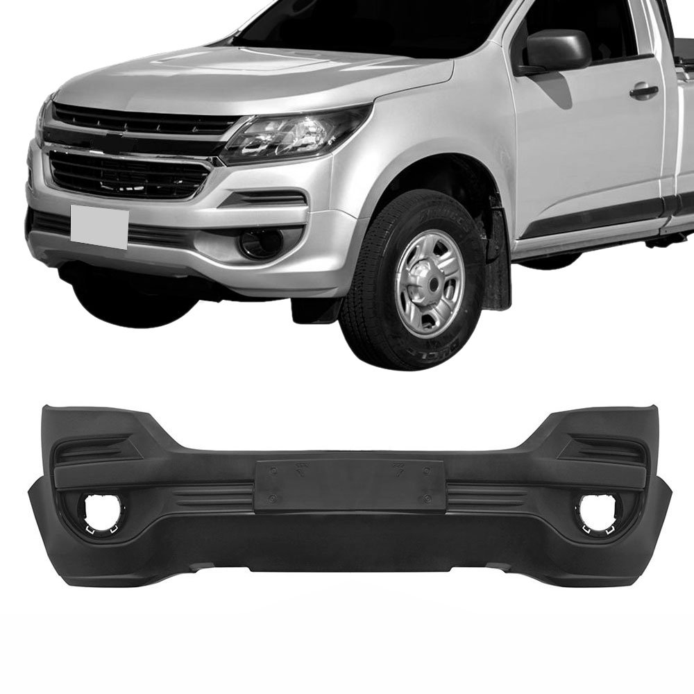 Parachoque Gm S-10 Blazer 2001 2002 2003 2004 2005 2006 2007 2008 Dianteiro  Preto Liso - Castelo Auto Peças