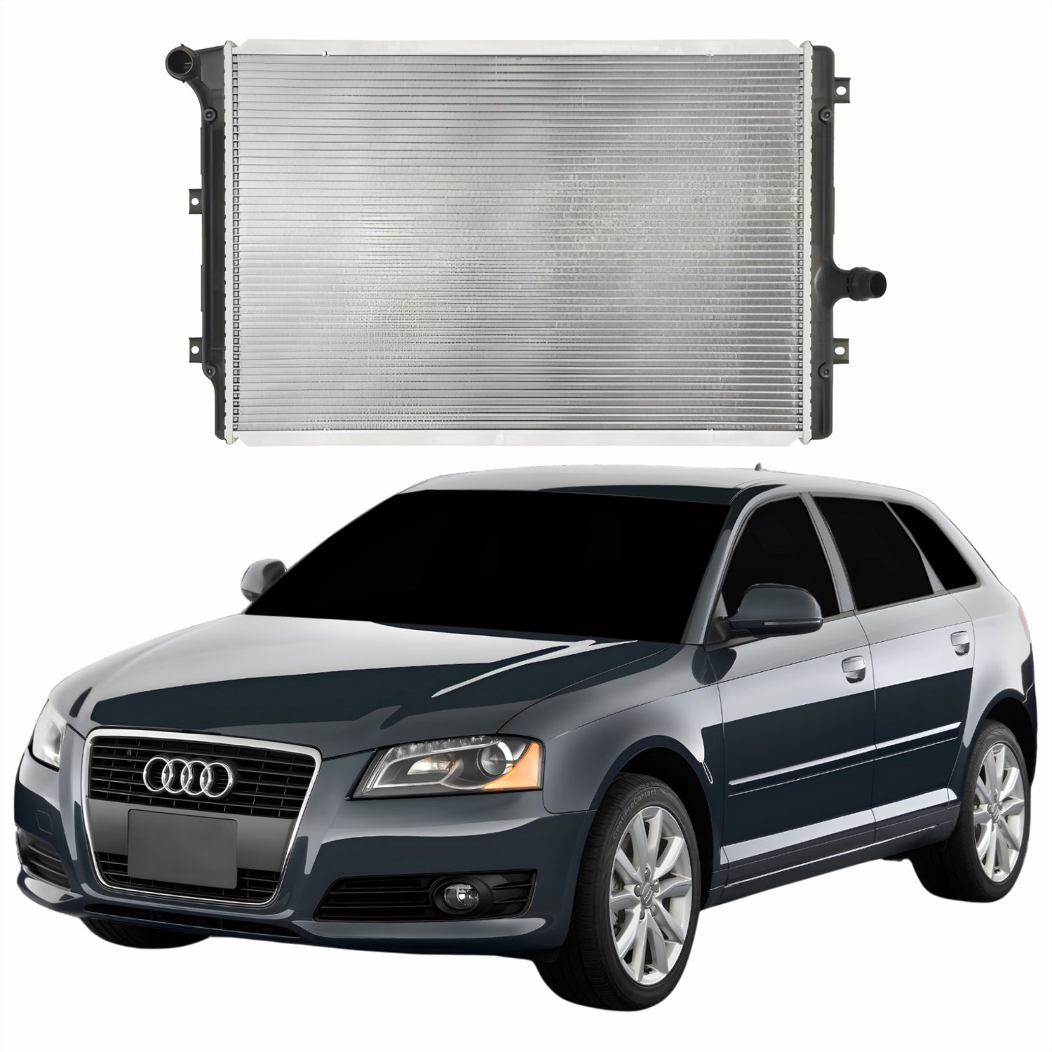 Radiador Audi A3 2010 Até 2013 Vw Eos 2008 Até 2012 Fusca 20 - Castelo ...