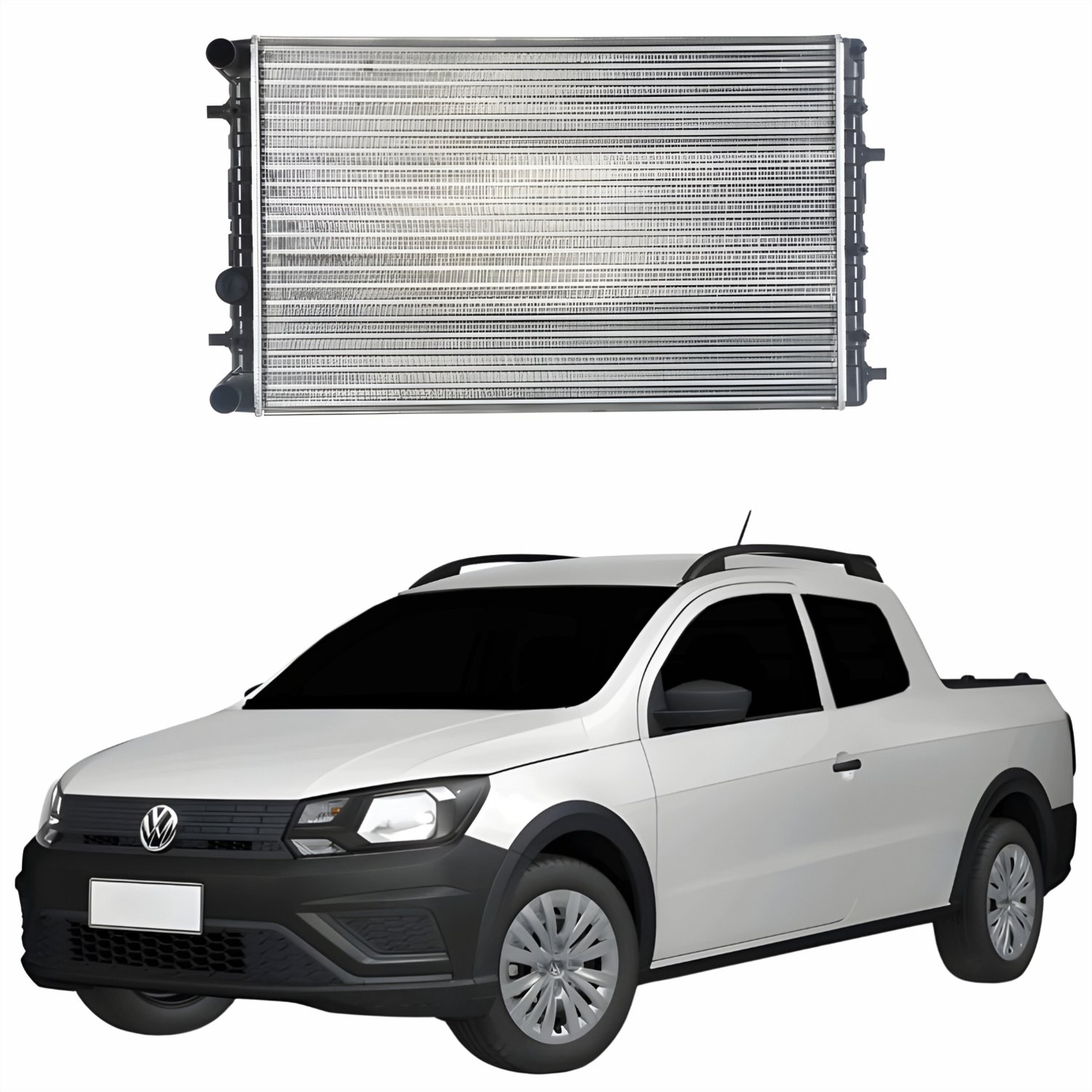 Radiador Saveiro G8 2021 2022 2023 Com Ar Condicionado Mecânico ...