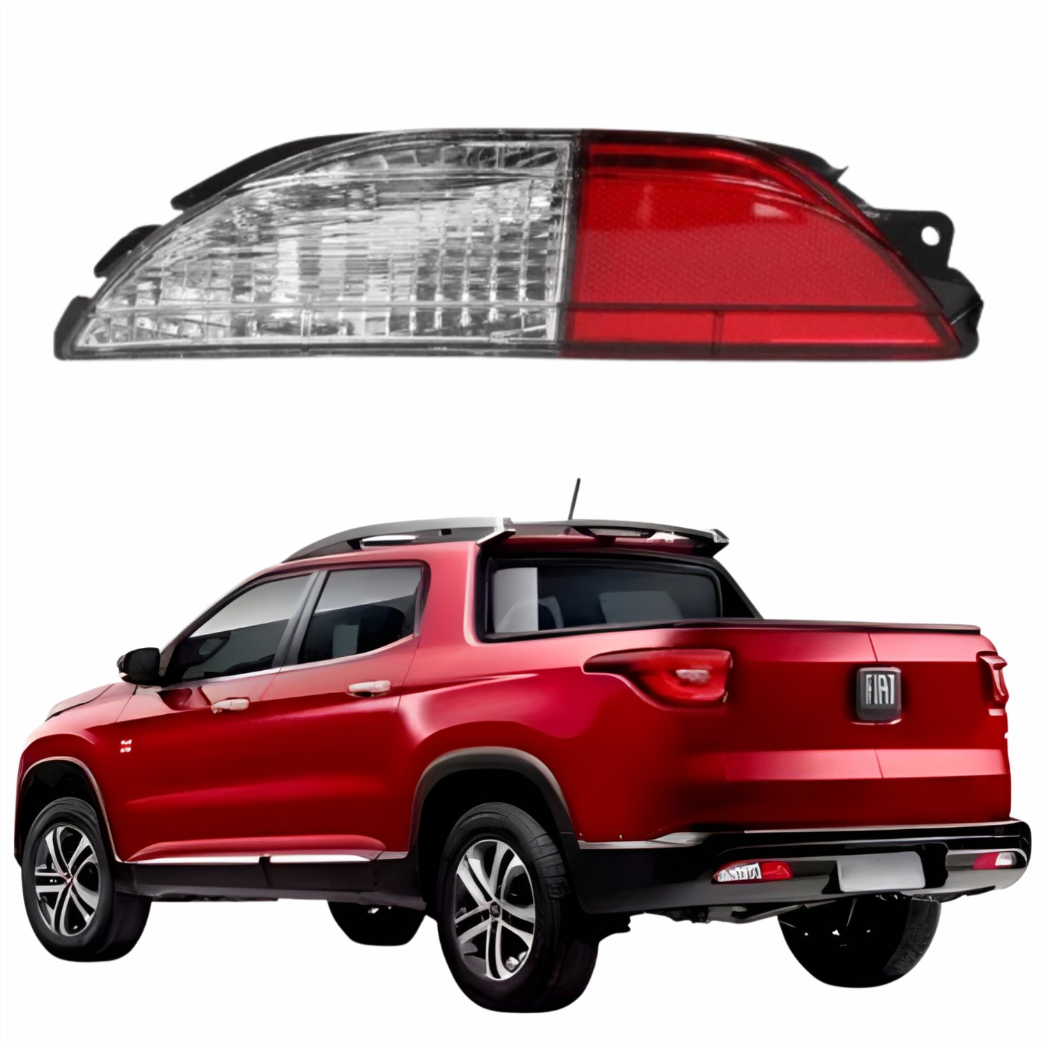 Refletor Traseiro Parachoque Fiat Toro 2015 Até 2020 Lado Esquerdo Motorista