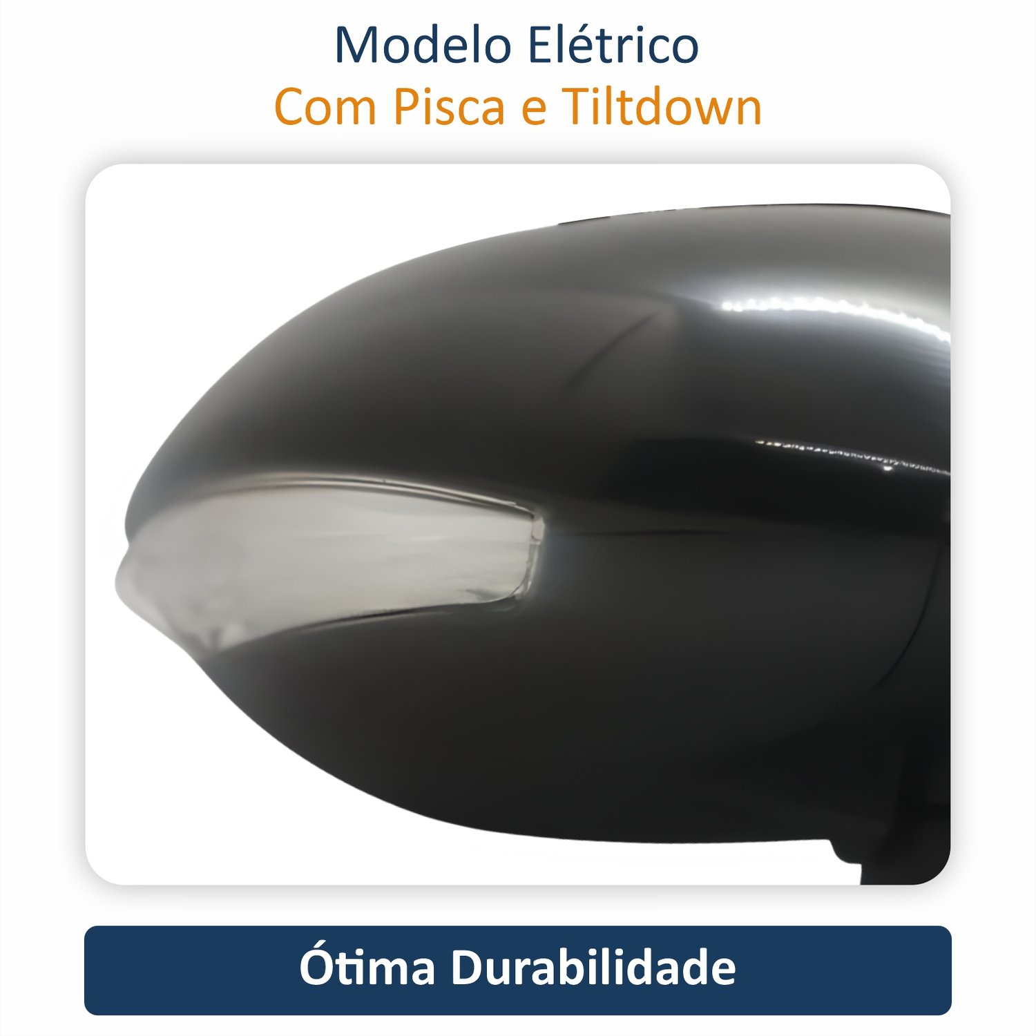 Retrovisor Fiat Idea 2014 Até 2016 Elétrico Com Pisca e Tiltdown METAGAL Lado Direito Passageiro