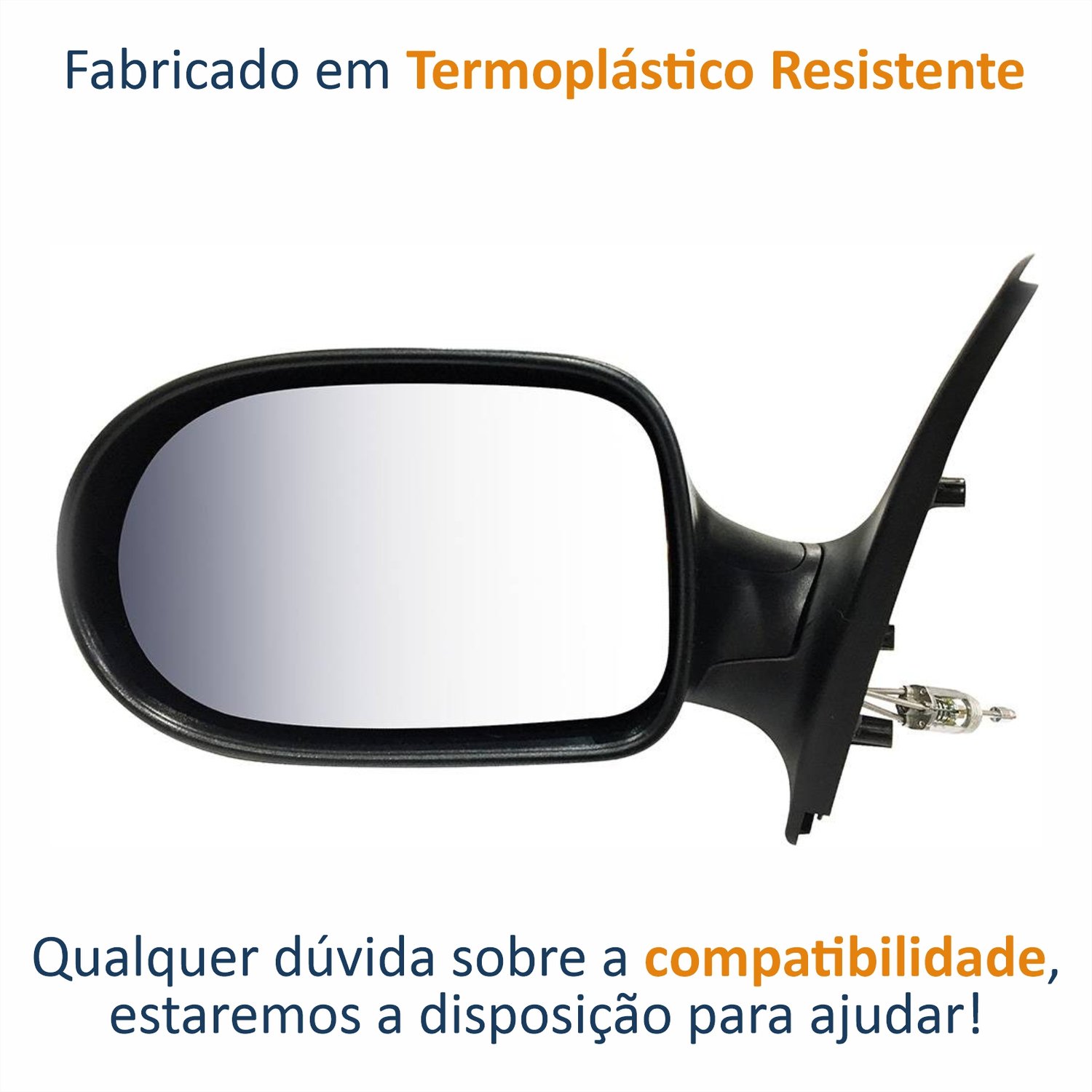 Retrovisor Fiat Palio 2008 Até 2011 2 Portas Com Controle METAGAL Lado Esquerdo Motorista