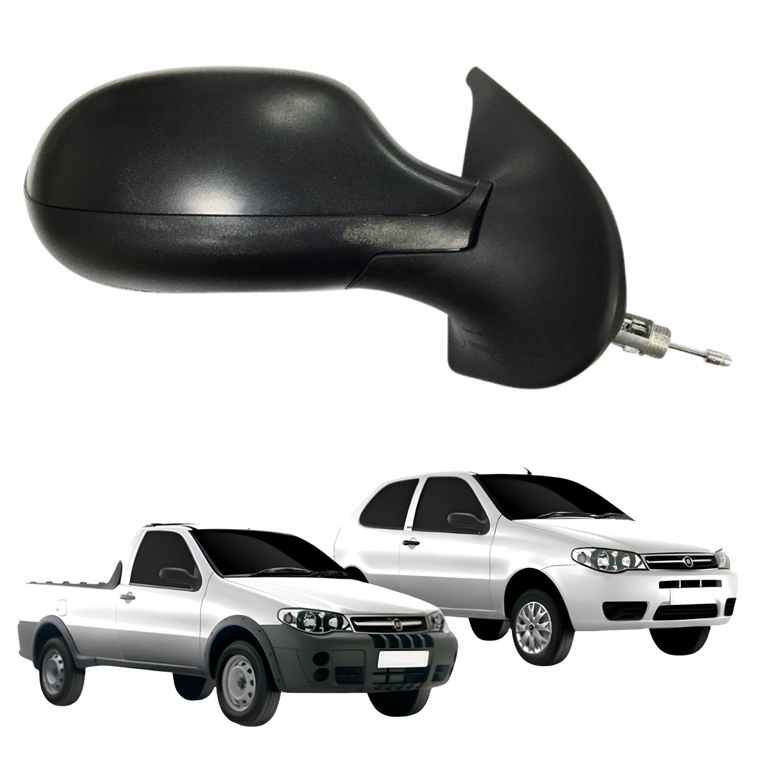 Retrovisor Fiat Palio Strada 2008 Até 2011 2 Portas Com Controle METAGAL Lado Direito Passageiro