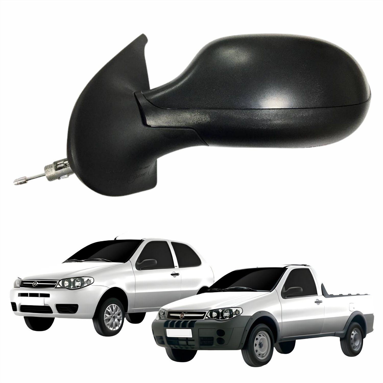 Retrovisor Fiat Palio Strada 2008 Até 2011 2 Portas Com Controle METAGAL Lado Esquerdo Motorista