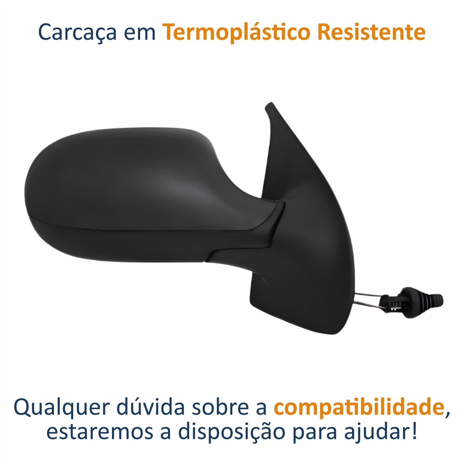 Retrovisor Fiat Siena Es Attractive 2011 2012 4 Portas Com Controle METAGAL Lado Direito Passageiro