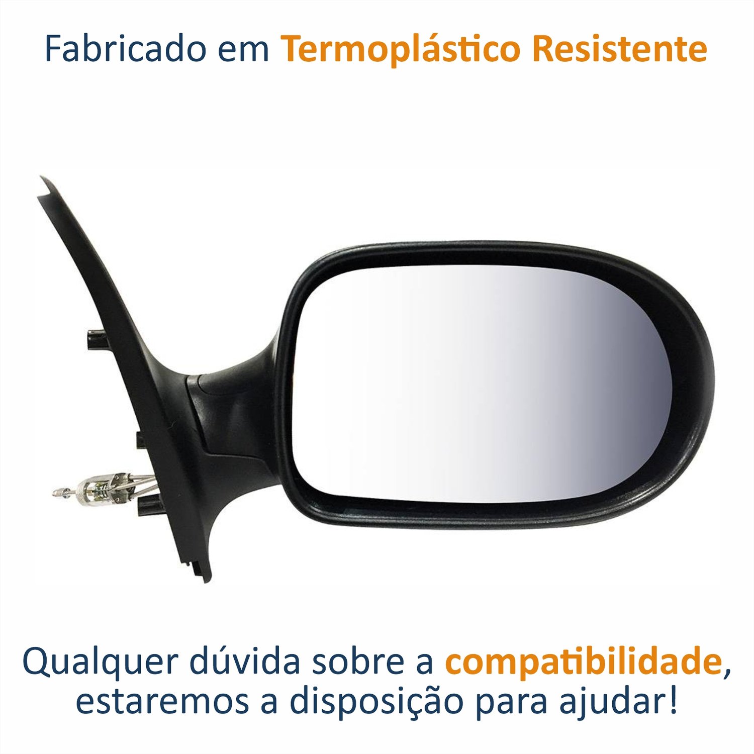 Retrovisor Fiat Strada 2008 Até 2011 2 Portas Com Controle METAGAL Lado Direito Passageiro