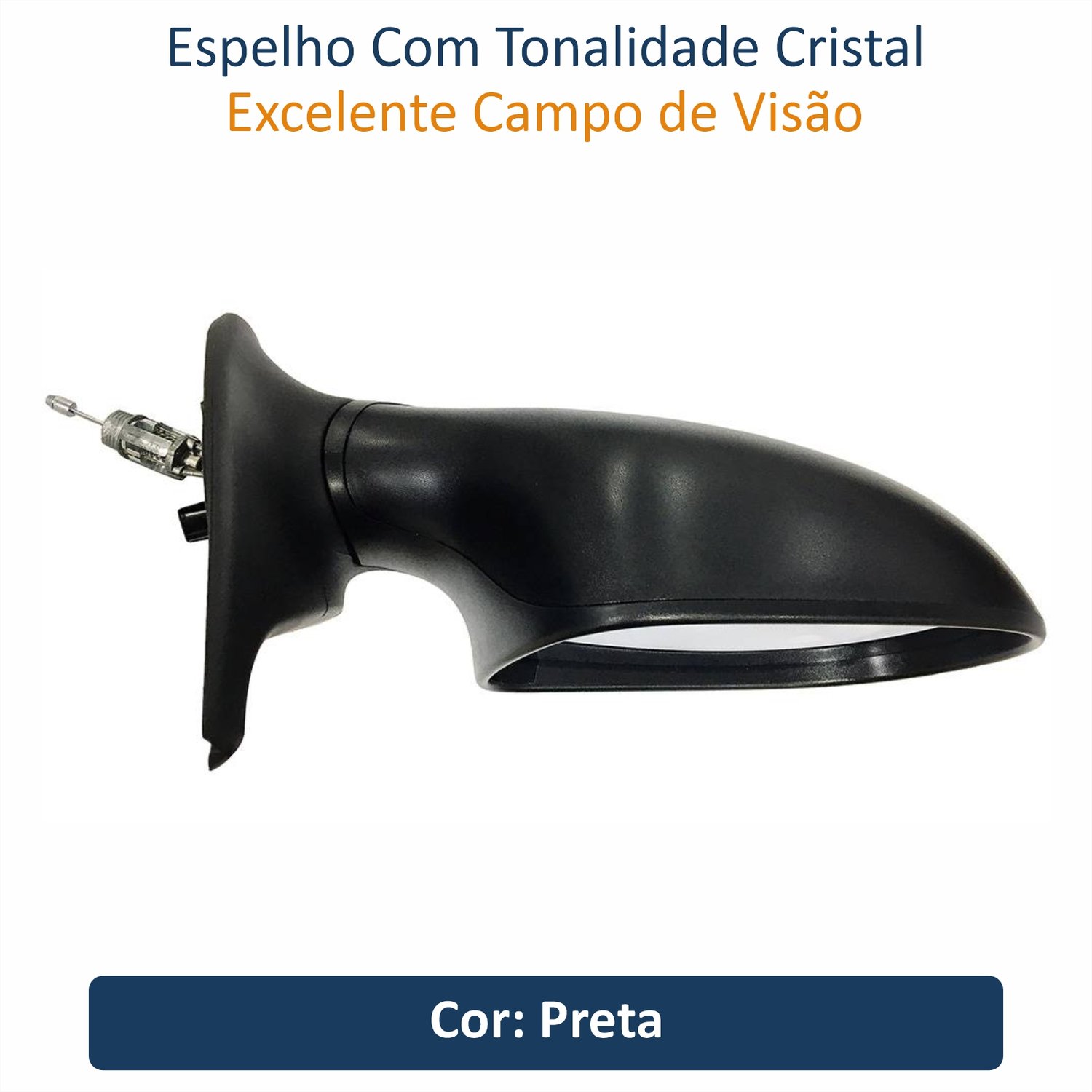 Retrovisor Fiat Strada 2008 Até 2011 2 Portas Com Controle METAGAL Lado Direito Passageiro